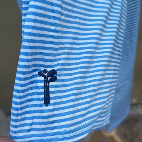 FJ FootJoy Mens Striped Golf Performance Polo Shirt Size Medium - Picture 5 of 11